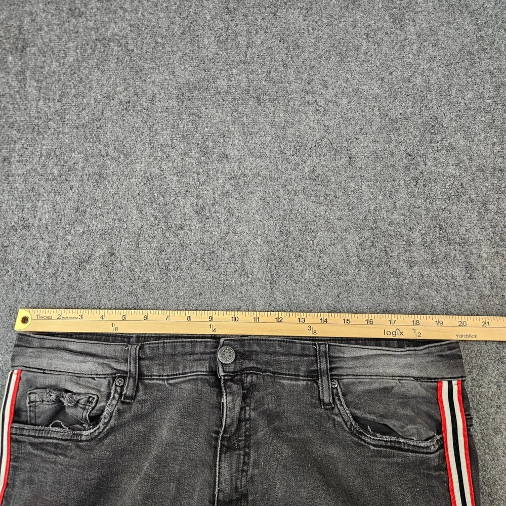 Jordan Craig Legacy Edition Distressed Side Stripe Jeans Black MensJM1933